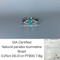 パライバトルマリン 0.25ct PT900リング 14号 - 画像11